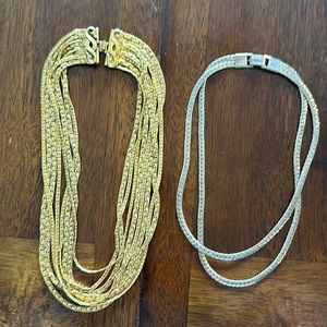 Vintage costume choker necklaces